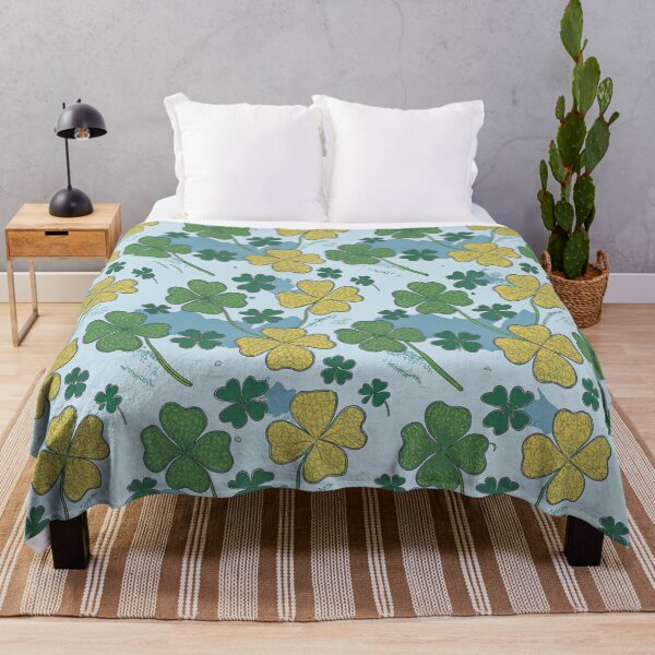 Item preview, Lucky Clover Garden on Sky Blue designed and sold by joycrysstudio.