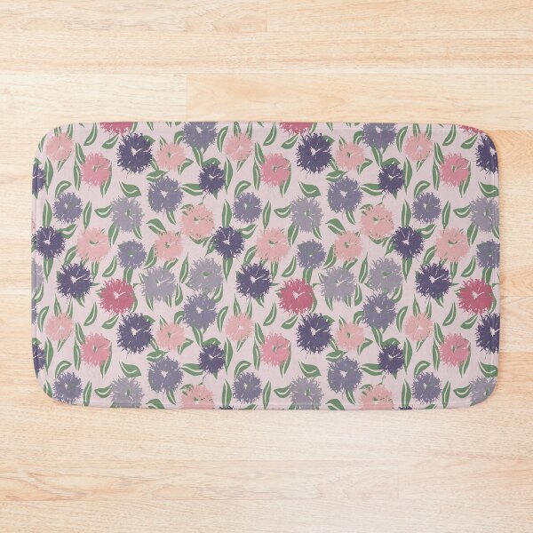 Item preview, Pom Pom Dahlia Floral Pattern – Bold Garden Blooms on Pale Pink designed and sold by goodforsoulart.