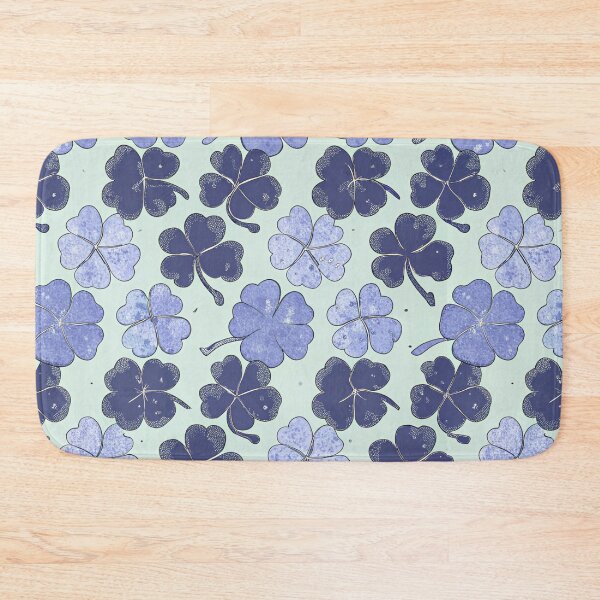 Item preview, Watercolor Blue Four-Leaf Clover Pattern designed and sold by joycrysstudio.