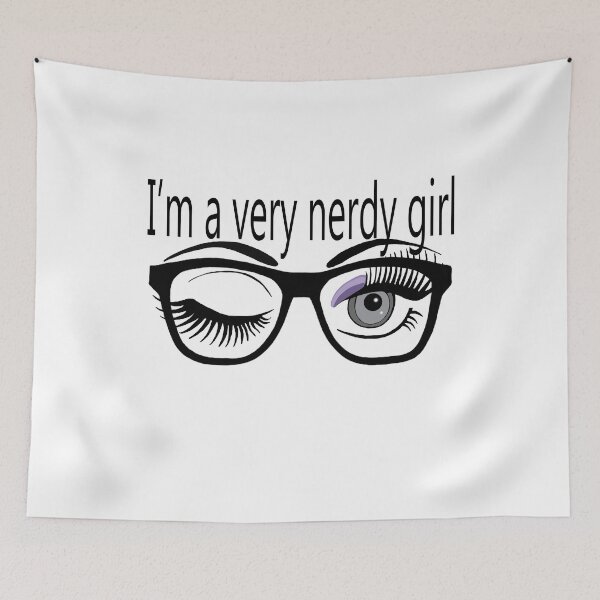 Item preview, I'm a Very Nerdy Girl with Purple Eye Shadow designed and sold by Swigalicious.