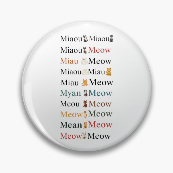 Item preview, Meow Different Languages Cat designed and sold by zoughlal.