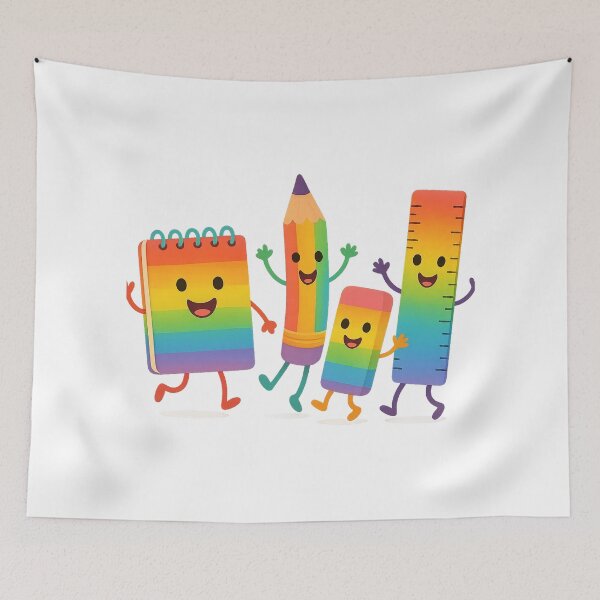 Item preview, Sweet School Squad – Happy School Supplies Kids T-Shirt designed and sold by Uglyandcute.
