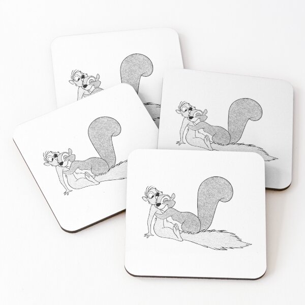 Item preview, Arthur & Girl Squirrel - Calligraphy  designed and sold by Atropa Parcae.