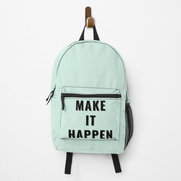 Item preview, Make It Happen – Bold Motivational Quote in Black on Mint Green designed and sold by thoratsdesign.
