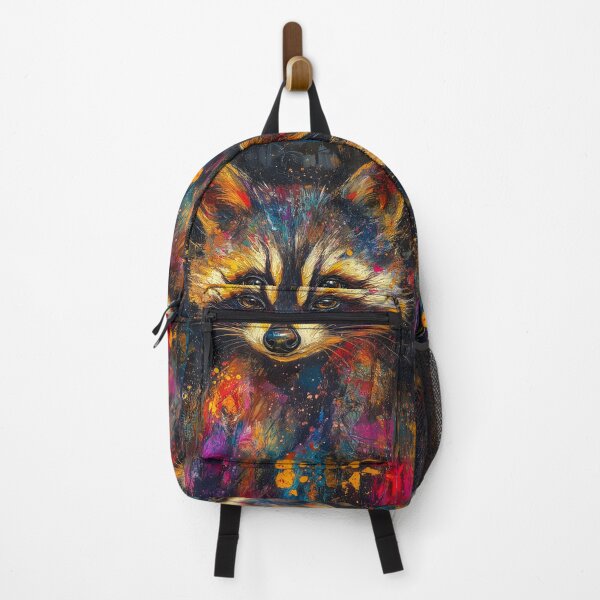 Item preview, Raccoon Abstract Painterly Color Burst Wildlife designed and sold by mildaclairmo.