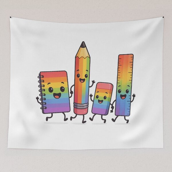Item preview, Sweet School Squad – Happy School Supplies Kids T-Shirt designed and sold by Uglyandcute.