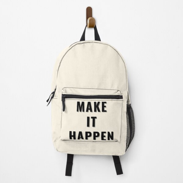 Item preview, Make It Happen – Motivational Quote in Black on Light Cream designed and sold by thoratsdesign.