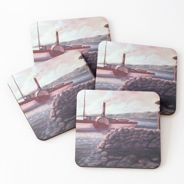 Item preview, Woman watches paddlewheel boat from a jetty.  designed and sold by daverheaume.