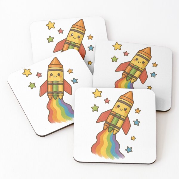 Item preview, Crayon Rocket Adventure – Fun Colorful Kids Back to School Design designed and sold by Uglyandcute.