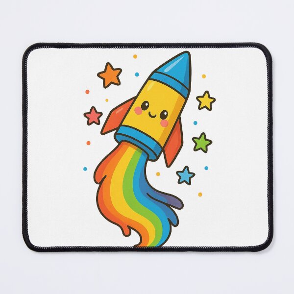 Item preview, Crayon Rocket Adventure – Fun Colorful Kids Back to School Design designed and sold by Uglyandcute.