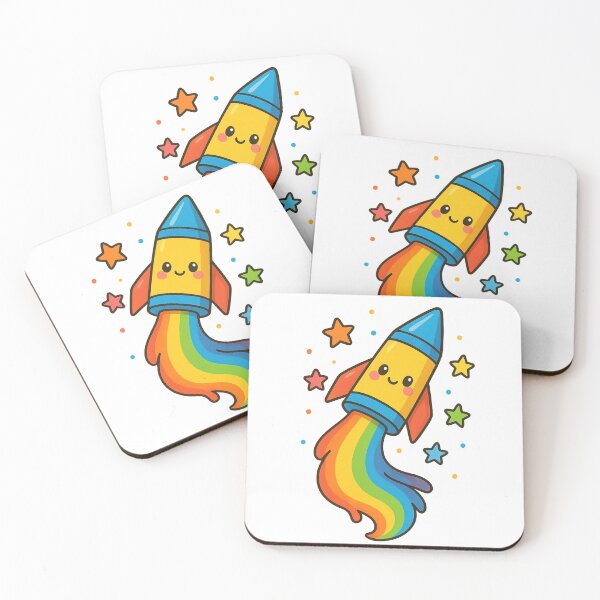 Item preview, Crayon Rocket Adventure – Fun Colorful Kids Back to School Design designed and sold by Uglyandcute.