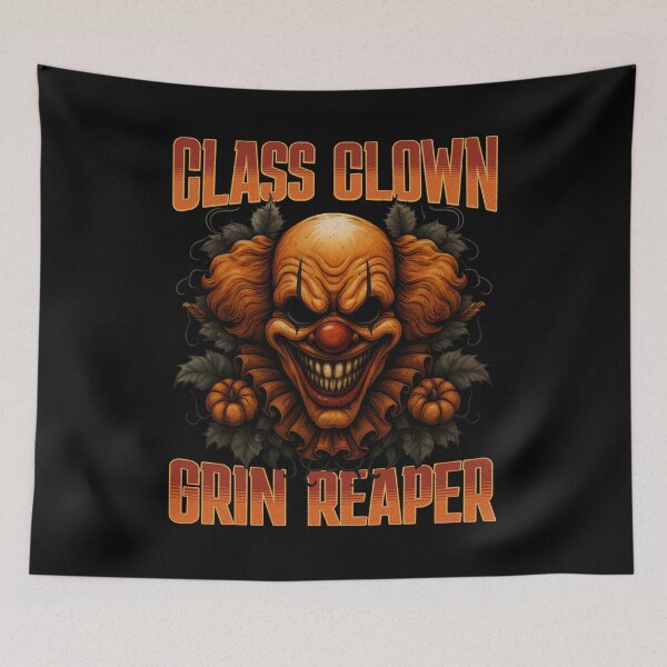 Item preview, Class Clown Grin Reaper Funny Back To School Creepy Spooky Clown Halloween  designed and sold by Bad Kitty Designz.