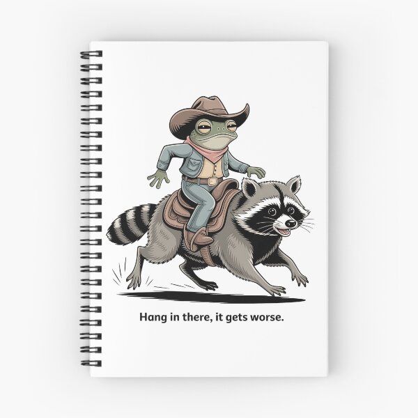 Item preview, Hang in There Frog Raccoon designed and sold by ZooMax Designs.