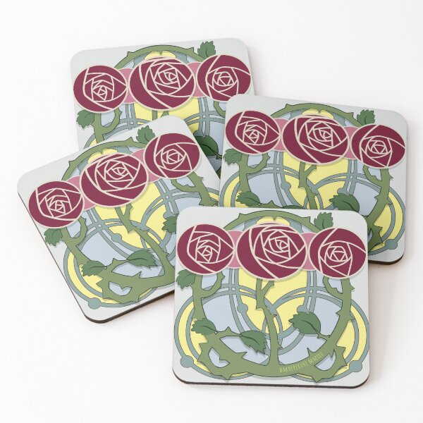 Item preview, Art nouveau garden: Red Roses designed and sold by Aakheperure.