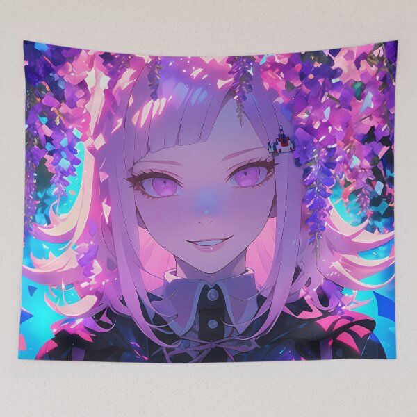 Item preview, Chiaki Nanami Danganronpa Anime Wisteria Blossom Festival Neon Glow designed and sold by mildaclairmo.