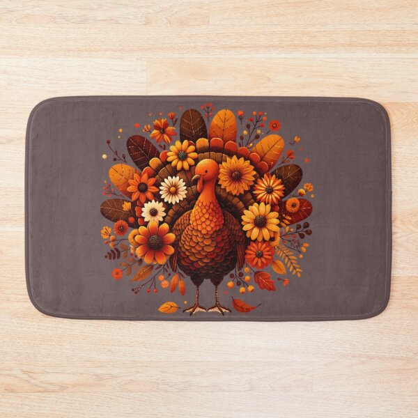 Item preview, Floral Turkey Elegant Thanksgiving Fall Art  designed and sold by Friends Custom Creations.