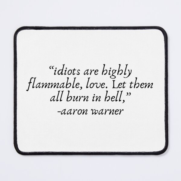 Item preview, aaron warner shatter me quote designed and sold by Neadoodles.
