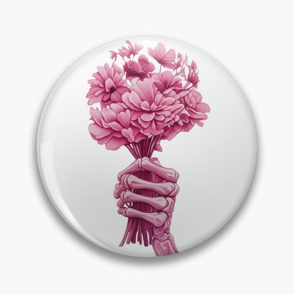 Item preview, Pink Halloween Skeleton Flower Bouquet designed and sold by ZooMax Designs.
