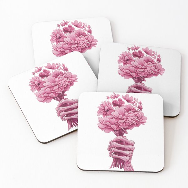 Item preview, Pink Halloween Skeleton Flower Bouquet designed and sold by ZooMax Designs.