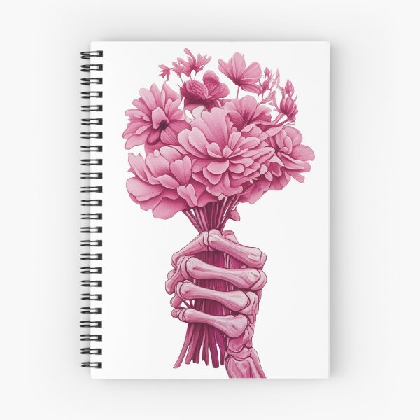 Item preview, Pink Halloween Skeleton Flower Bouquet designed and sold by ZooMax Designs.