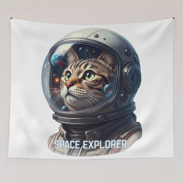 Item preview, Cat Space Helmet Space Explorer designed and sold by zoughlal.