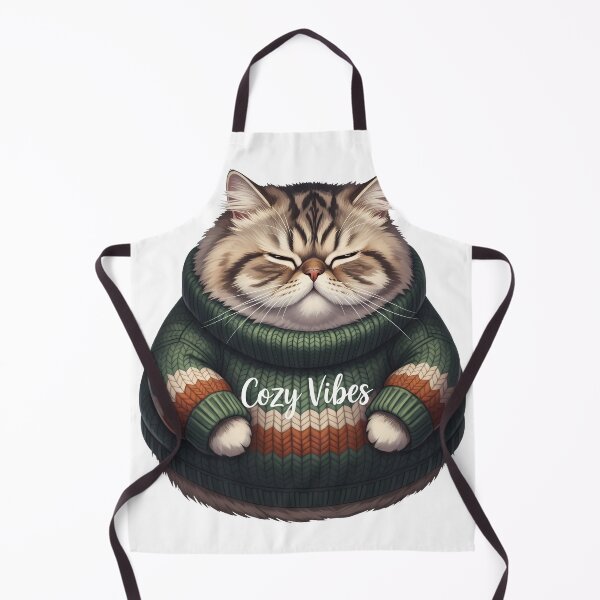 Item preview, Cat in Sweater Cozy Vibes designed and sold by zoughlal.
