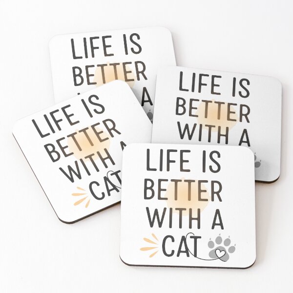 Item preview, Life is Better with a Cat Minimalist designed and sold by zoughlal.