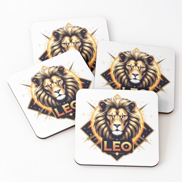 Item preview, Majestic Leo Zodiac Lion – Bold Astrology Typography Design designed and sold by mythasia.