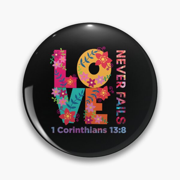 Item preview, Love Never Fails – 1 Corinthians 13:8 Floral Scripture Design | Bible Verse | Inspirational designed and sold by JirehKollezion.