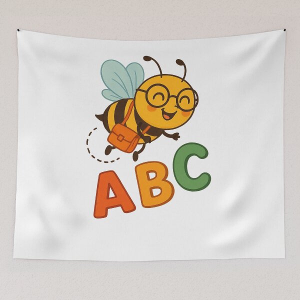 Item preview, Buzzy Bee Learns ABC – Cute School Bee Design for Kids designed and sold by Uglyandcute.
