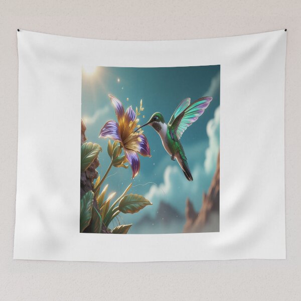 Item preview, Hummingbird Sipping Nectar on Alien Exoplanet designed and sold by Max Store.