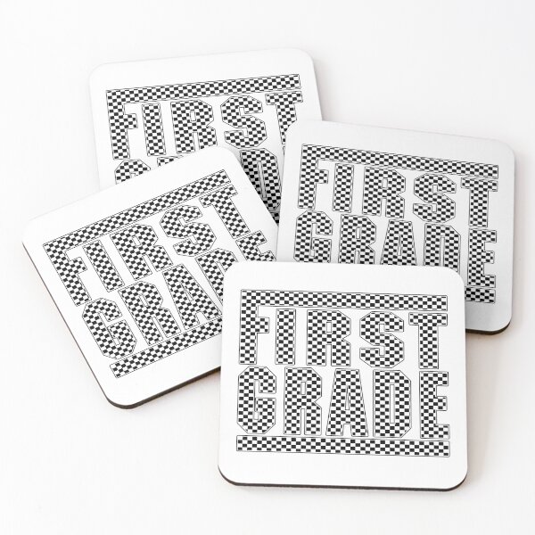 Item preview, First Grade Checkerboard Gift– Retro Back to School Racer Style designed and sold by Har-vee.