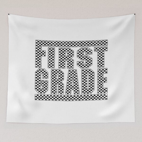 Item preview, First Grade Checkerboard Gift– Retro Back to School Racer Style designed and sold by Har-vee.