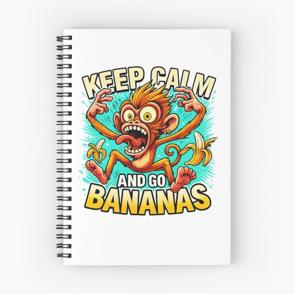 Item preview, Keep Calm and Go Bananas Funny Monkey T Shirt for Kids Adults Banana Lovers and Goofballs designed and sold by UniqueGearCo.