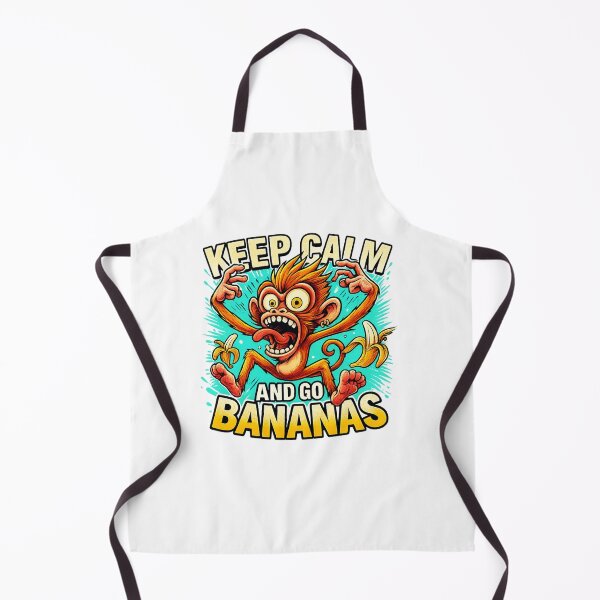 Item preview, Keep Calm and Go Bananas Funny Monkey T Shirt for Kids Adults Banana Lovers and Goofballs designed and sold by UniqueGearCo.