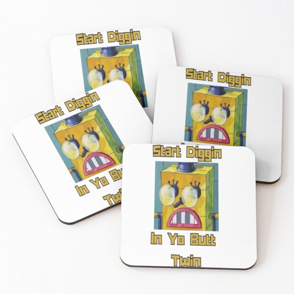 Item preview, Spongebob Start Diggin In Yo Butt Twin Meme v2 designed and sold by dakkyDZNS.