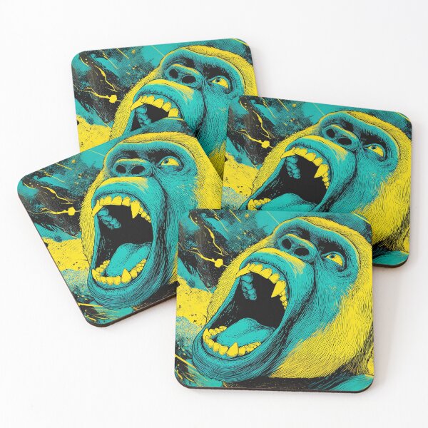 Item preview, Neon Roar – Electrifying Psychedelic Gorilla Scream Art designed and sold by Art of Ngu.