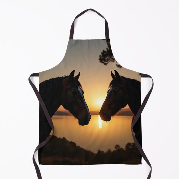 Item preview, Hit the "' ❤️ '" !!! Beautiful Horses Love Sunset Artwork by Pet Pageant designed and sold by Just For Mom.