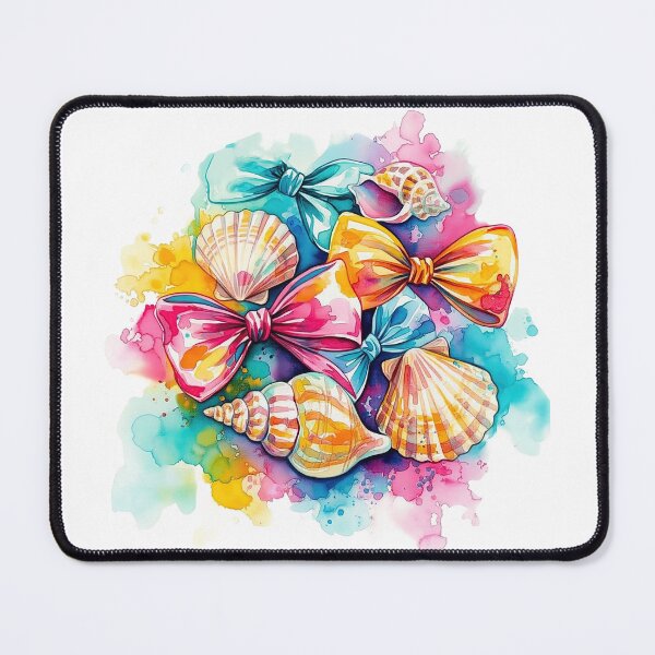 Item preview, Watercolor Bows and Seashells designed and sold by ZooMax Designs.