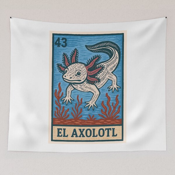Item preview, Mexican Lottery Card 43 El Axolotl designed and sold by retrographics.