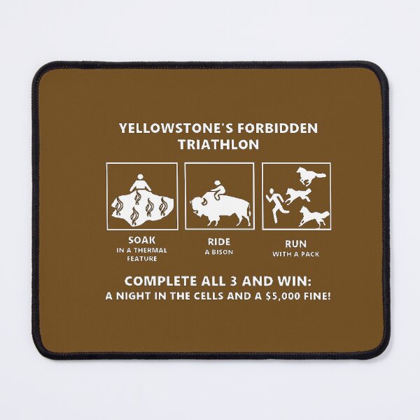 Item preview, Yellowstone Triathlon (Brown and White) designed and sold by jhanjones2010.