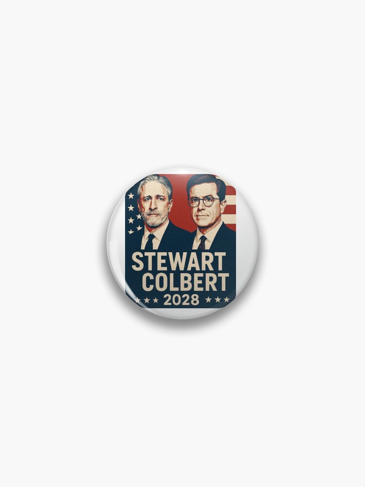 Thumbnail 1 of 3, Pin, Stewart Colbert 2028 Election Campaign designed and sold by Dsamantha.