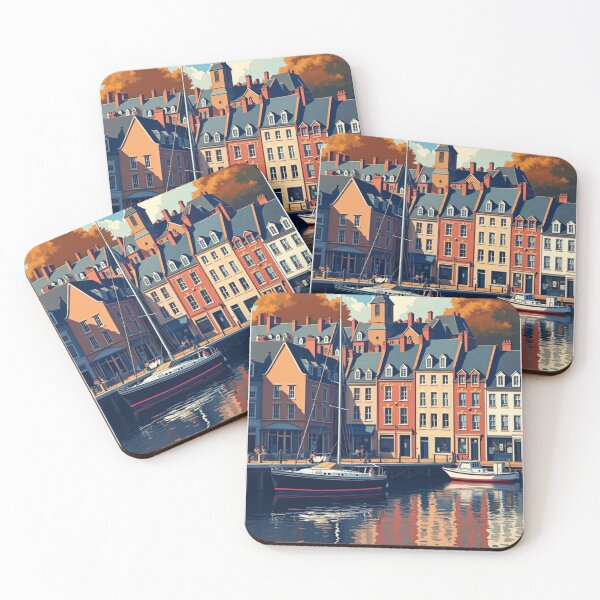 Item preview, Honfleur Travel Poster, Perfect Gift for Travel Enthusiasts, Vintage Style Wall Art, Honfleur art for home decor, Honfleur print. Sticker designed and sold by Thegalleryshop1.