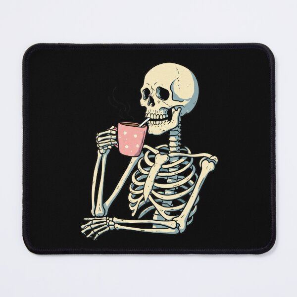 Item preview, Skeleton drinking coffee designed and sold by ZapStixDesigns.