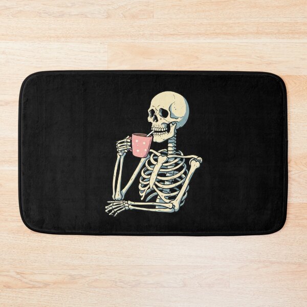 Item preview, Skeleton drinking coffee designed and sold by ZapStixDesigns.