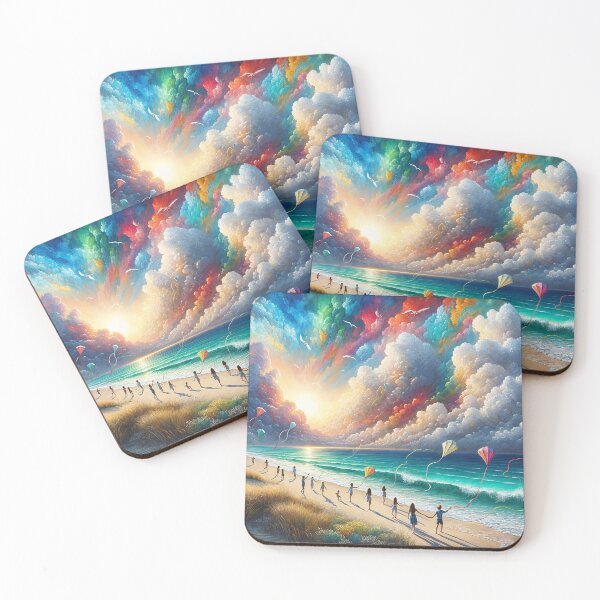Item preview, Kite Flying at the Beach designed and sold by M-Y-A-R-T-.