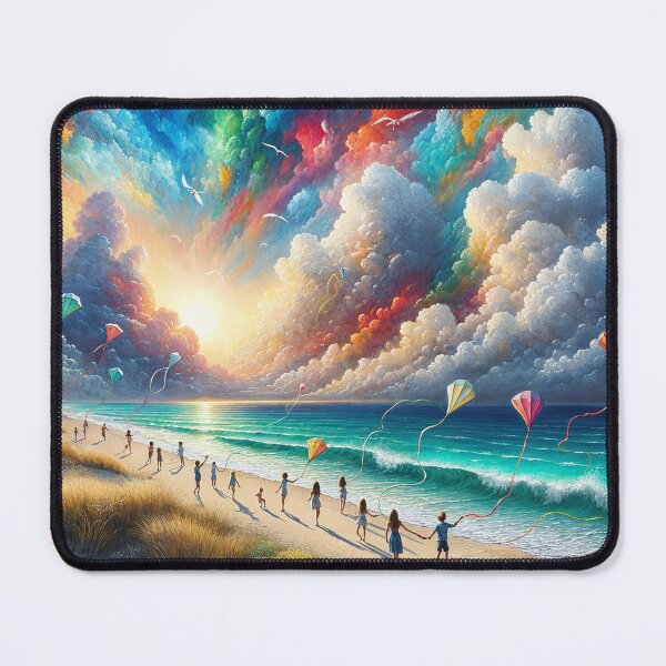 Item preview, Kite Flying at the Beach designed and sold by M-Y-A-R-T-.