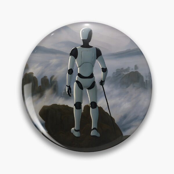 Item preview, Robot Wanderer Above the Sea of Fog designed and sold by StoryWovenCo.