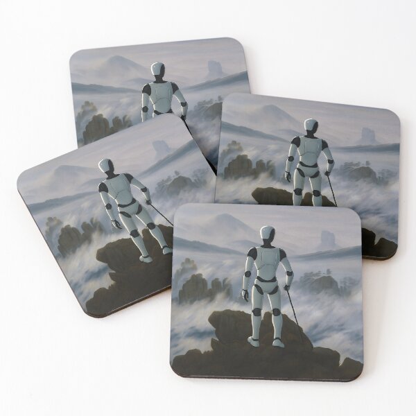 Item preview, Robot Wanderer Above the Sea of Fog designed and sold by StoryWovenCo.