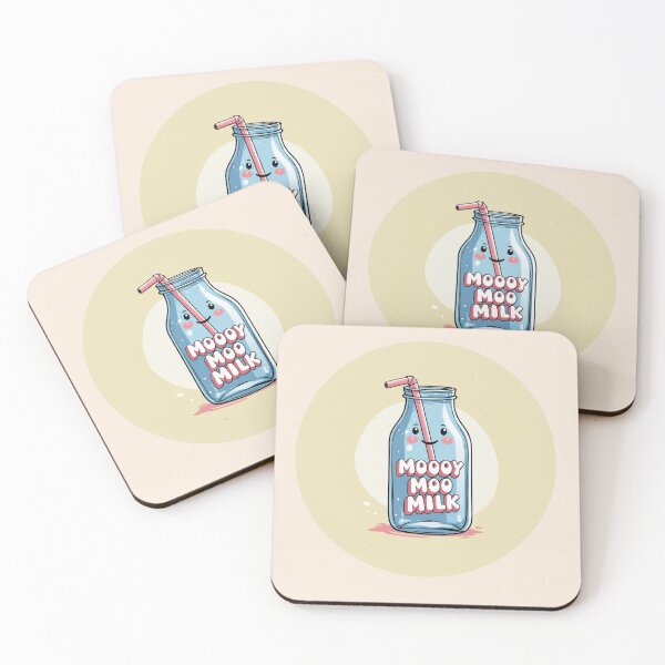 Item preview, Moody Moo Milk – Cute Retro Milk Bottle with Attitude designed and sold by Small Joy Supply.